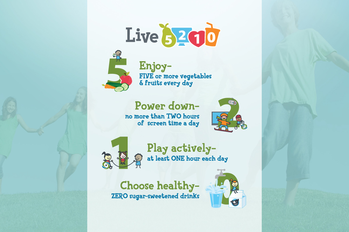 The Live 5-2-1-0 motto provides a simple guideline that anyone can remember!