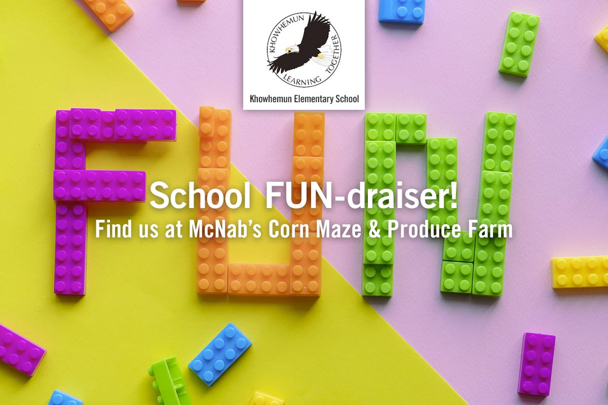 Fundraiser poster for Duncan's Khowhemun Elementary School